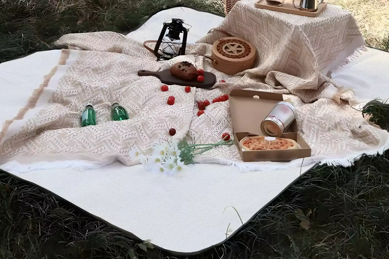 picnic white blanket